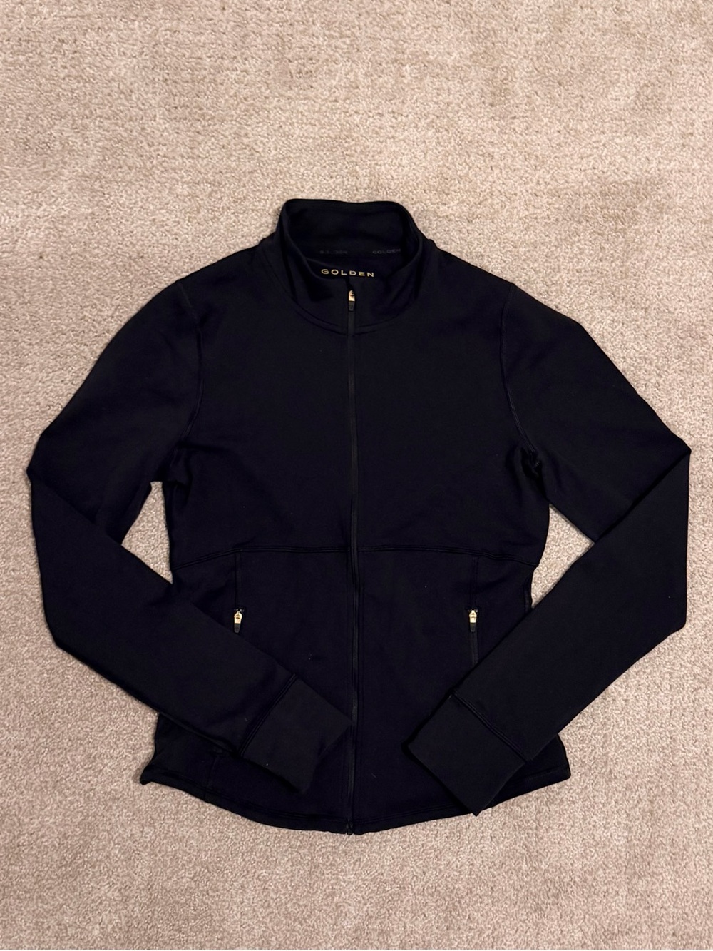 Aritzia Golden Black LIFE Relay Zip-Up